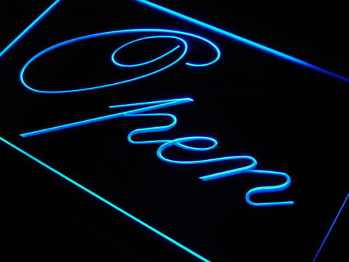 OPEN Script Shop Neon Light Sign